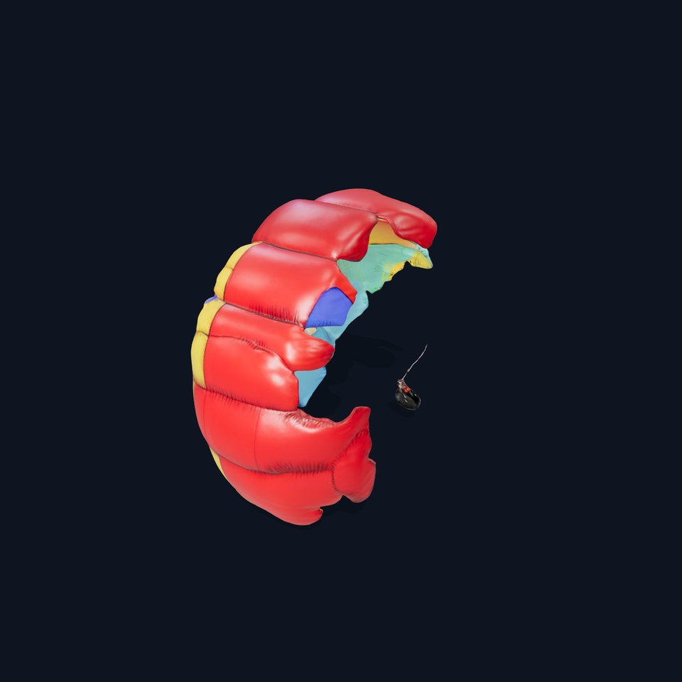 Vibrant Parachute Model Pack for Interactive Graphics